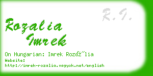 rozalia imrek business card
